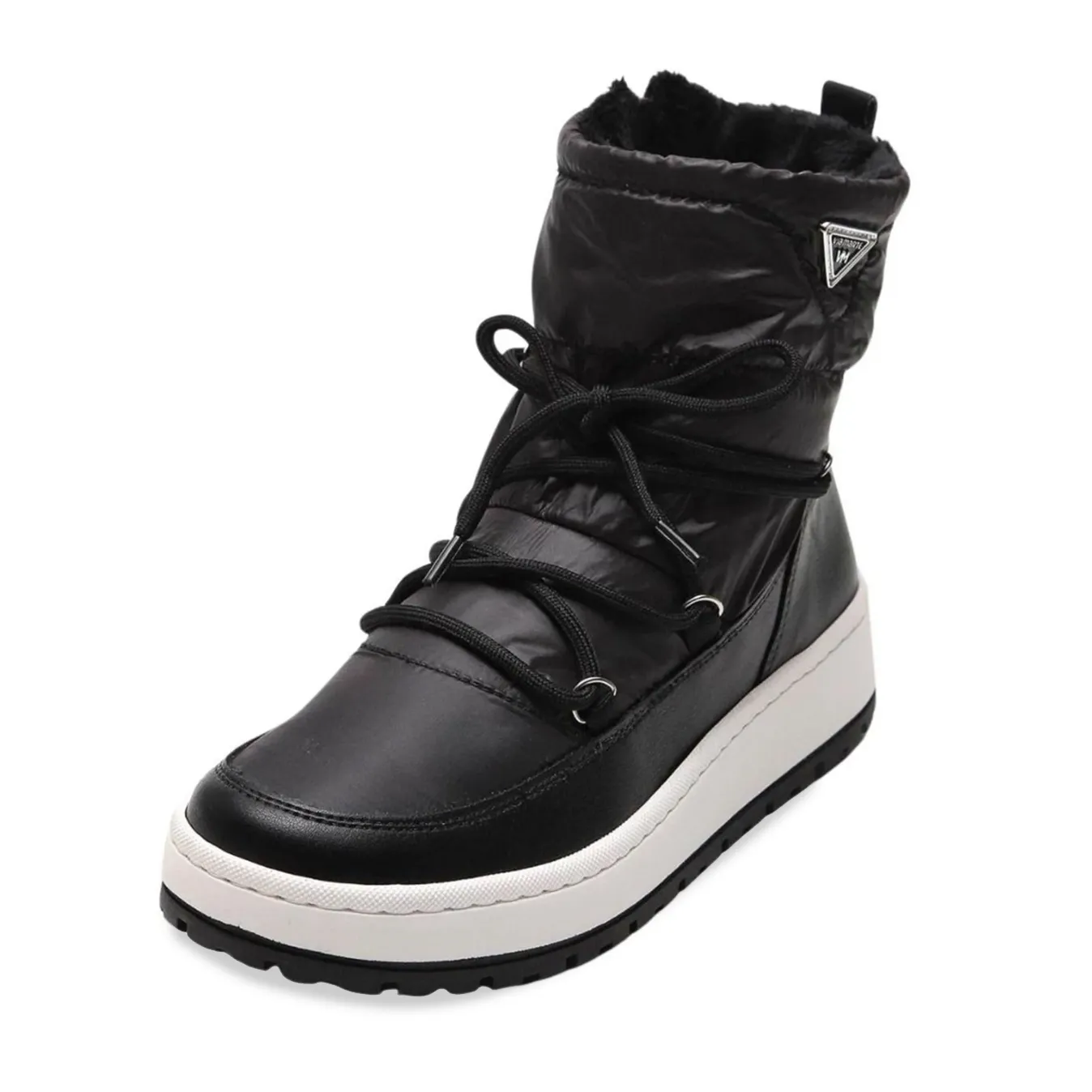Via Marte Bota 259-001-01 Preto NapaNylon Acetinado -4-